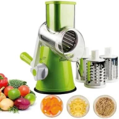 Ralador Fatiador de Verduras e Legumes Retrô 3 em 1 C/Manivela