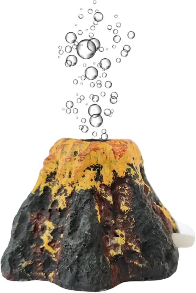 Enfeite Aquário Vulcão pequeno c/pedra porosa