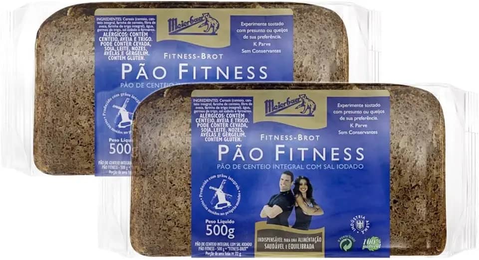 Pão De Centeio E Trigo Integrais Fitness 500g ( 2 x 500g )