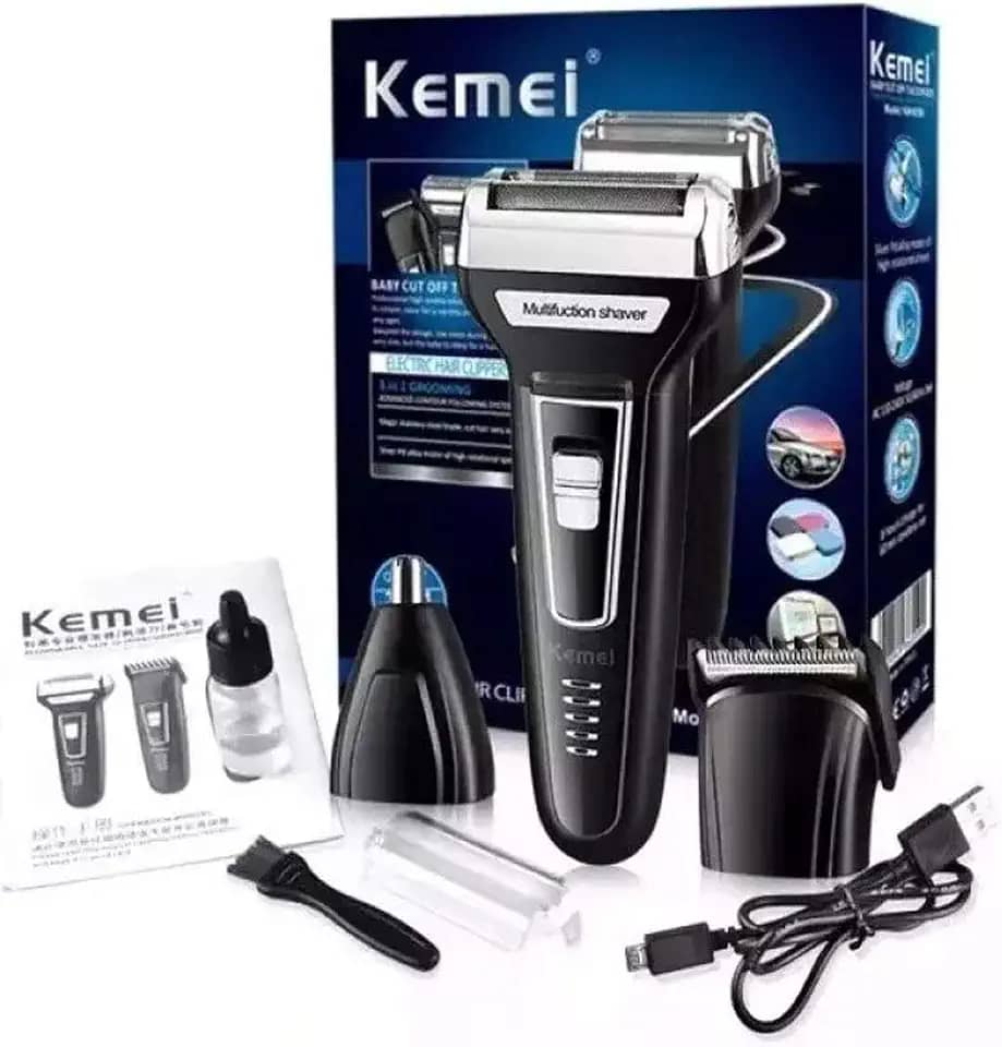 Maquina De Corte 3 Em 1 Kemei Shaver km-6558