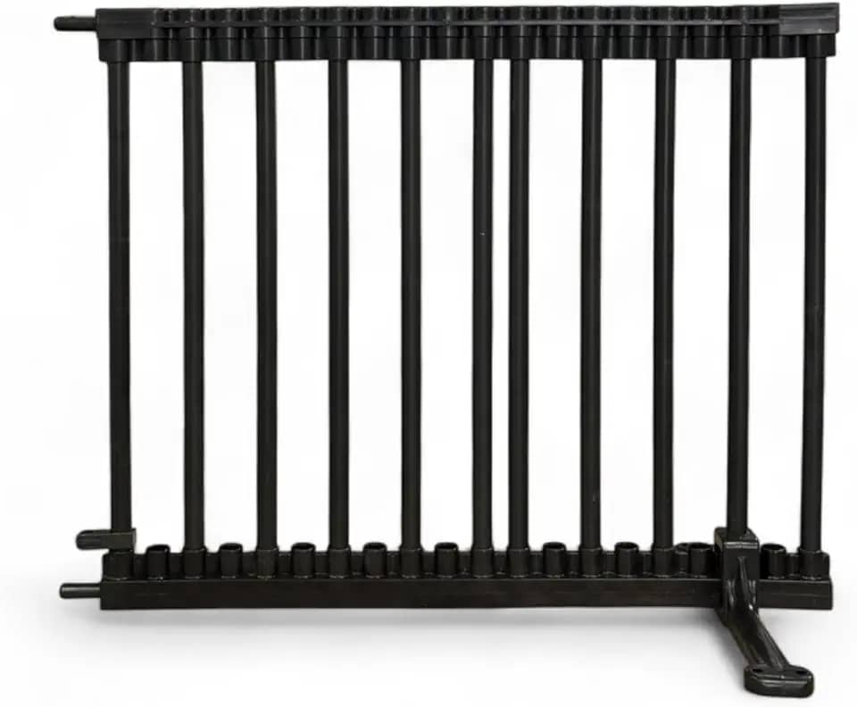 Grade Modular para Piscina e Jardim segurança Infantil e Pet Alturas 60cm 80cm 100cm Espaçamento 5cm Entre Grades Segurança Externa Extensível e Resistente Grade de Proteção (Preto, 60cm Altura)