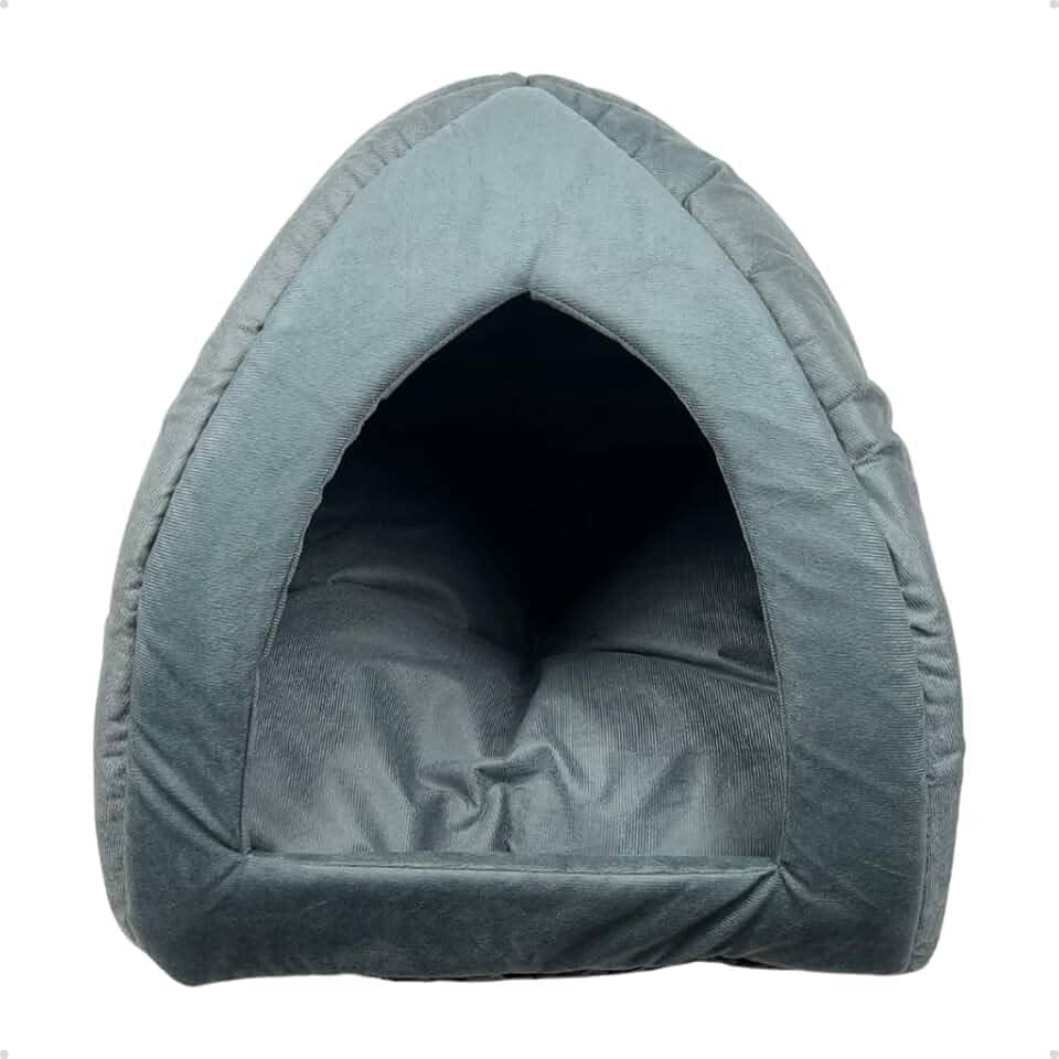 Cama Caminha para Cães e Gatos com Almofada Removível Uso Inverno e Verão(Cinza)