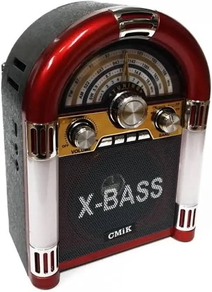 Mini Jukebox Retro Bluetooth AM/FM, USB, SD, MP3, LED