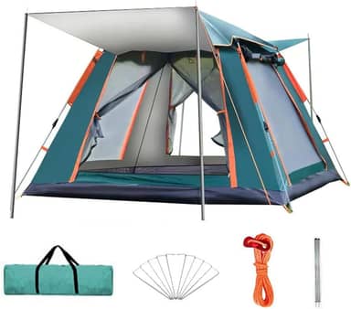 ANTUVI Barraca de Camping, Automático Fácil de Monta, para 2/3/4 Pessoas com Proteção Solar de Proteção Chuva e Vento Pode Acomodar Pequena Família