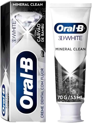 Oral-B Pasta de Dente 3D White Mineral Clean Carvão de Bambu 70 g