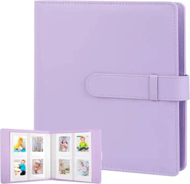 Álbum de câmera 256 folhas Álbum 3 polegadas para Instax Mini 12/11/9/90/70/40/8 (Roxo)