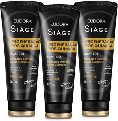 Combo Shampoo Siàge Expert Regeneração Pós-Química 3x 250ml
