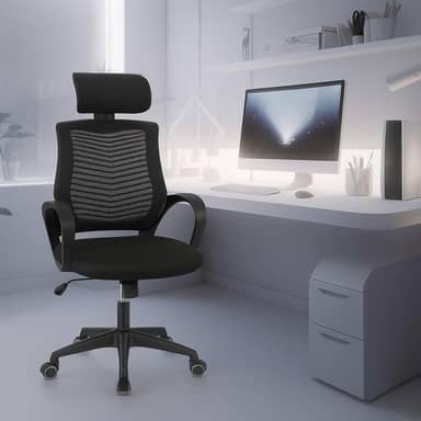 Cadeira de Escritório Ergonômica Diretor Com Apoio de Cabeça