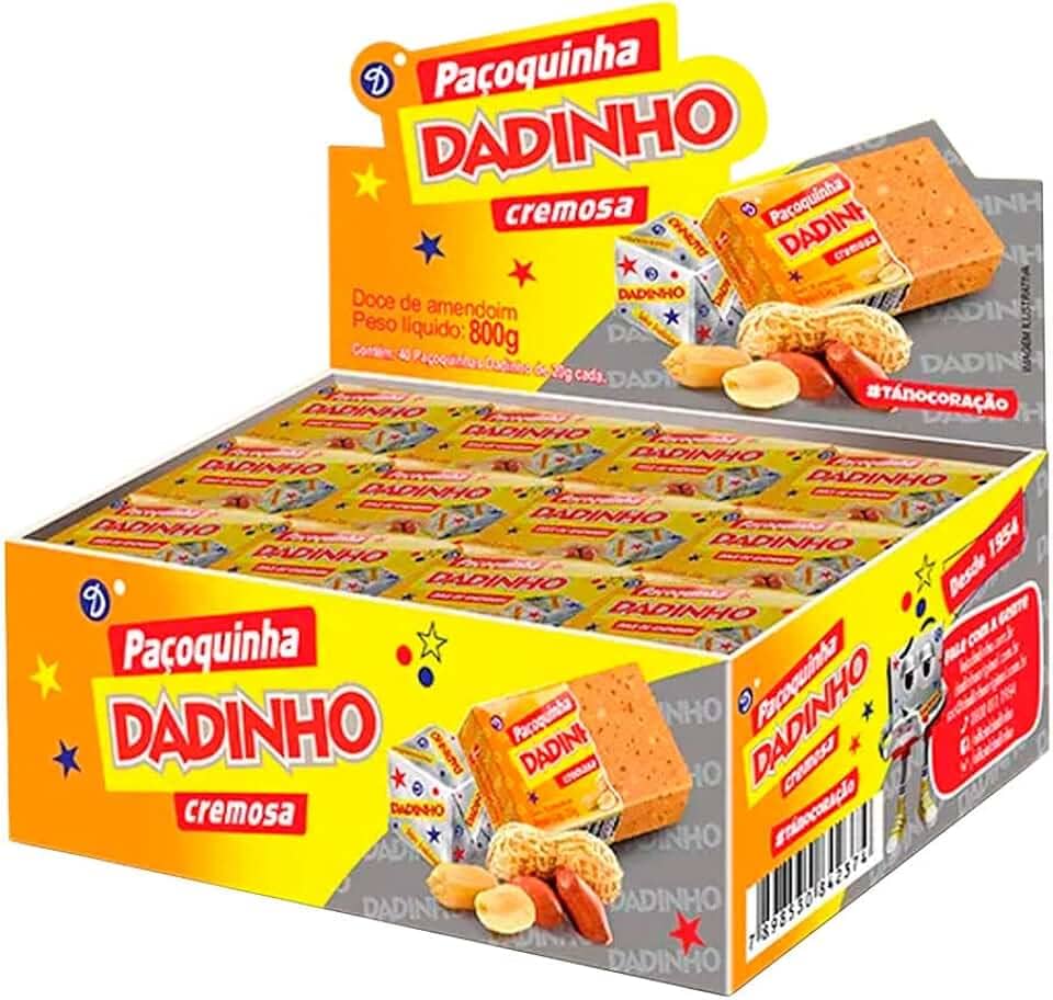Dadinho Paçoquinha Cremosa 800g - Dizioli
