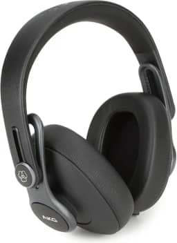 AKG Pro Audio K371 Fones de ouvido circum-auriculares profissionais dobráveis para estúdio, mixagem de monitor de estúdio, podcast, fones de ouvido estéreo para DJ, preto