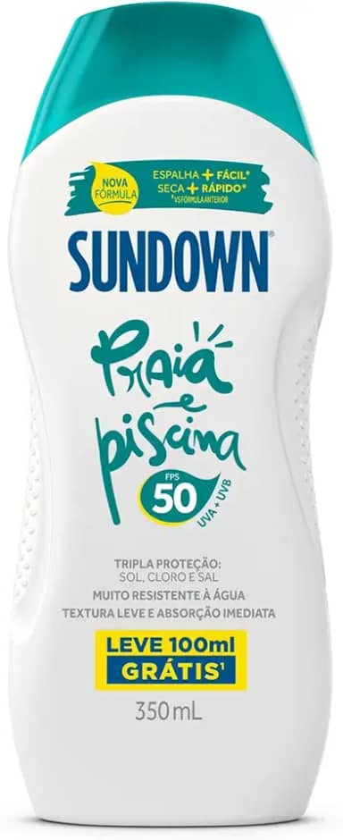 Sundown Protetor Solar Corporal Loção FPS 50, Pague 250ml e Leve 350ml