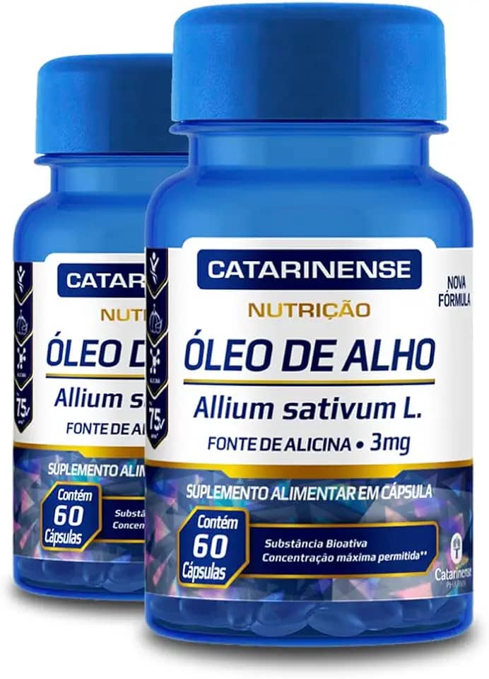 Kit 2 Oleo de Alho Desodorizado - Sem Odor 60 Capsulas Catarinense