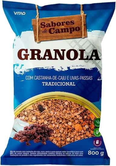 GRANOLA TRADIDIONAL SABORES DO CAMPO 800G