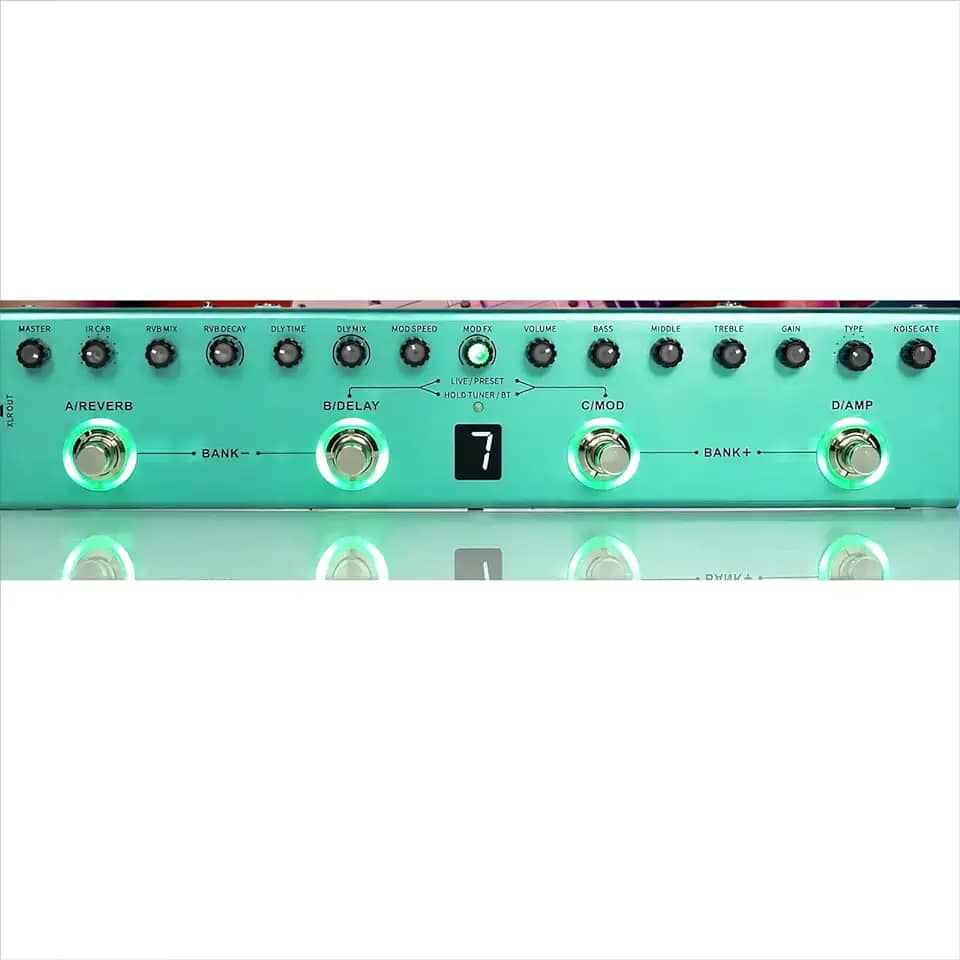 KINGSTER M-VAVE Pedal de Guitarra Multi-Efeitos Tank G, Effects pedaleira guitarra Reverb Delay MOD AMP Bateria lítio cuvave/mvave Recarregável, 36 Presets, 9 amp, 8 IR Cab Slots, 3 Simulação, Delay