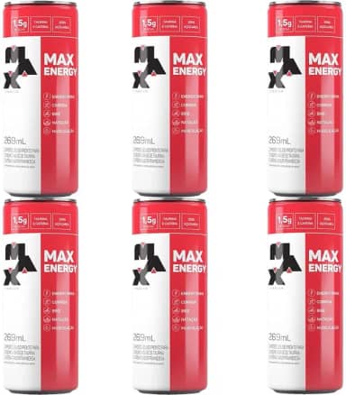 Max Energy - 6 Latas 269ml Framboesa - Max Titanium