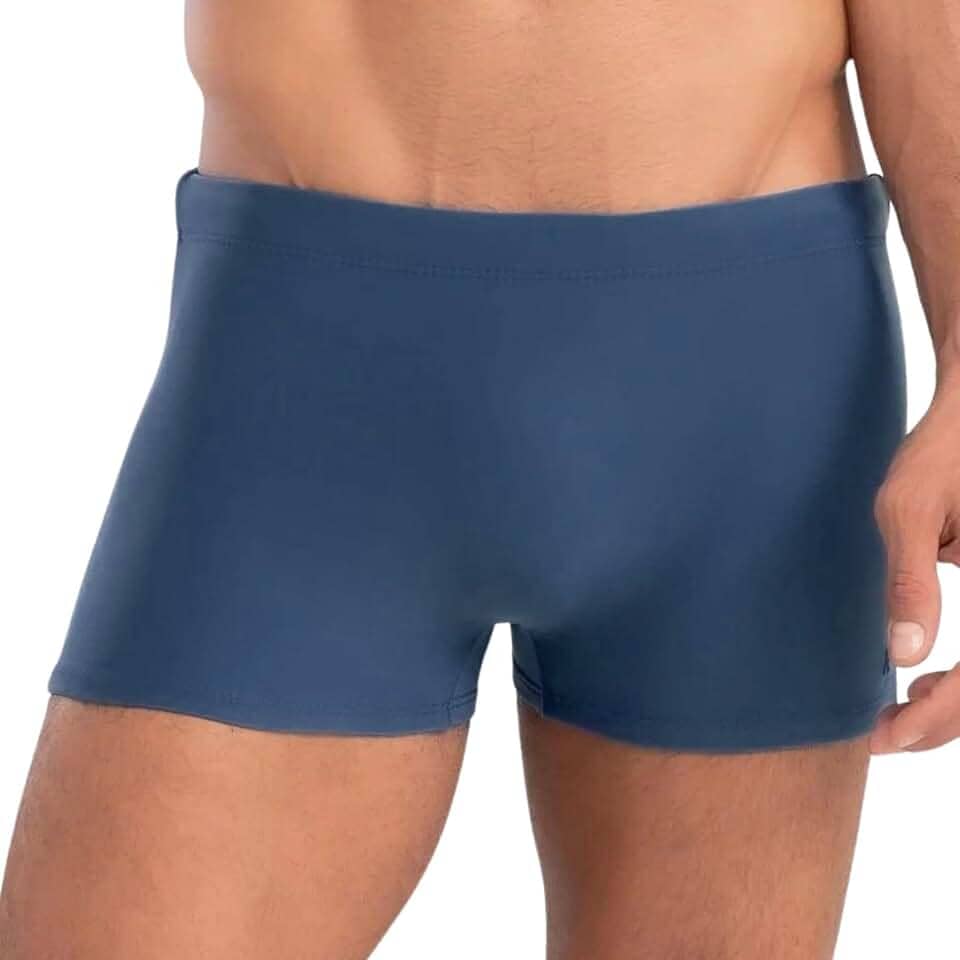 Sunga Boxer Mash Masculina Cordão Ajustável Natação Praia UV 50+ Lisa