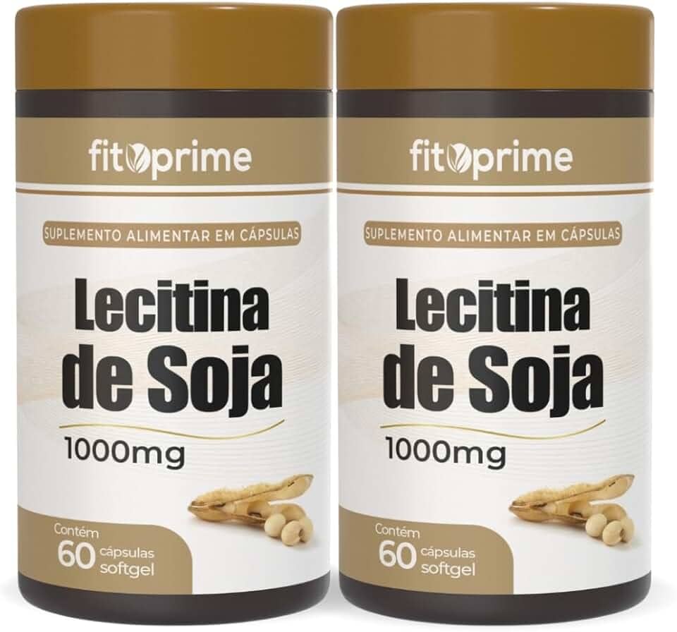 Kit 2x Lecitina De Soja 1000mg 60 Cápsulas