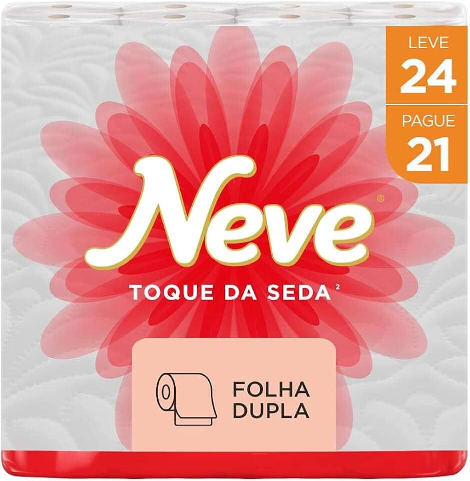 Neve Papel Higiênico Toque de Seda, 30m, Leve 24 Pague 21