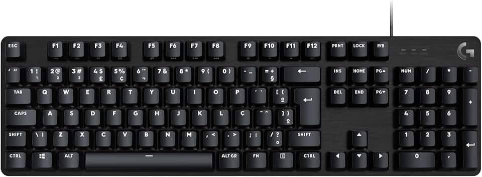 Teclado Mecânico Gamer Logitech G413 SE com Layout ABNT2, Iluminação Branca e Teclas Mecânicas Tactile, Anti-ghosting, Compatível com Windows, macOS - Preto