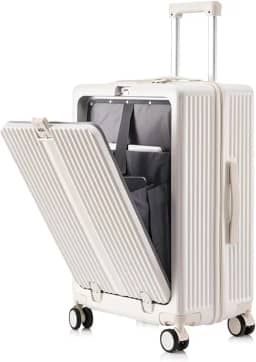 Mala De Viagem 10kg Rodas 360° Mala De Bordo (BRANCO)