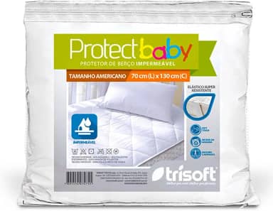 Capa Para Colchão De Berço Protetor Impermeável Bebê Protetora Silenciosa Americano Antimofo e Antiacaro Mini Cama 130x70