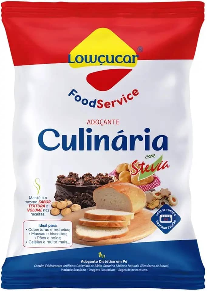 Adoçante Culinário Diet P/ Bolos Pães Lowçucar 1kg