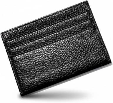 Porta-Cartões Slim Unissex – Carteira Minimalista em Couro Sintético, Compacta, Leve e Segura para Cartões, CNH e Dinheiro.