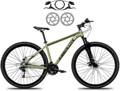 Bicicleta Aro 29 Absolute Nero 5 21V MTB Aluminio Freio Hidráulico Suspensão 80mm Unissex