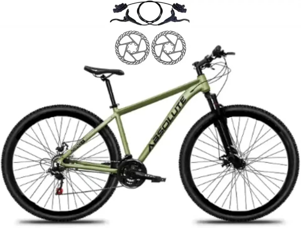Bicicleta Aro 29 Absolute Nero 5 21V MTB Aluminio Freio Hidráulico Suspensão 80mm Unissex