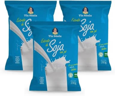 Tia Sônia, Kit Extrato Leite de Soja Pó Solúvel 200g cada Tia Sônia