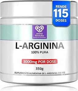 Arginina Em Pó 100% Pura | 350g 115 Doses - Ativo Importado