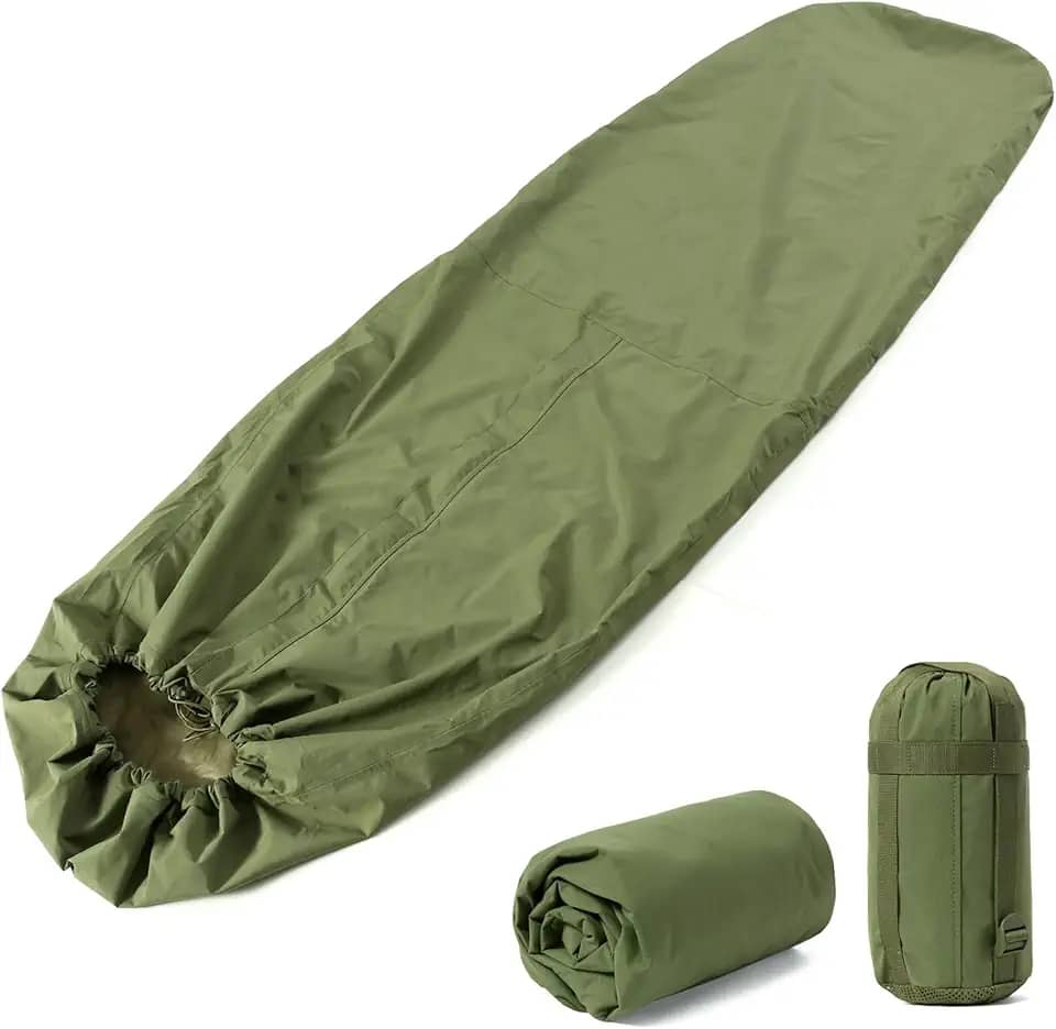 MT Capa militar Nanovee Bivy – Sistema de saco de dormir modular militar leve, equipamento de dormir de verão ou proteção em camadas para clima frio