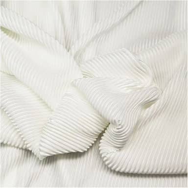 Tecido plissado tecido elástico linha textura elástica listras finas tecido designer para calças sociais terno costura 150 cm largura M105F2 (marfim)