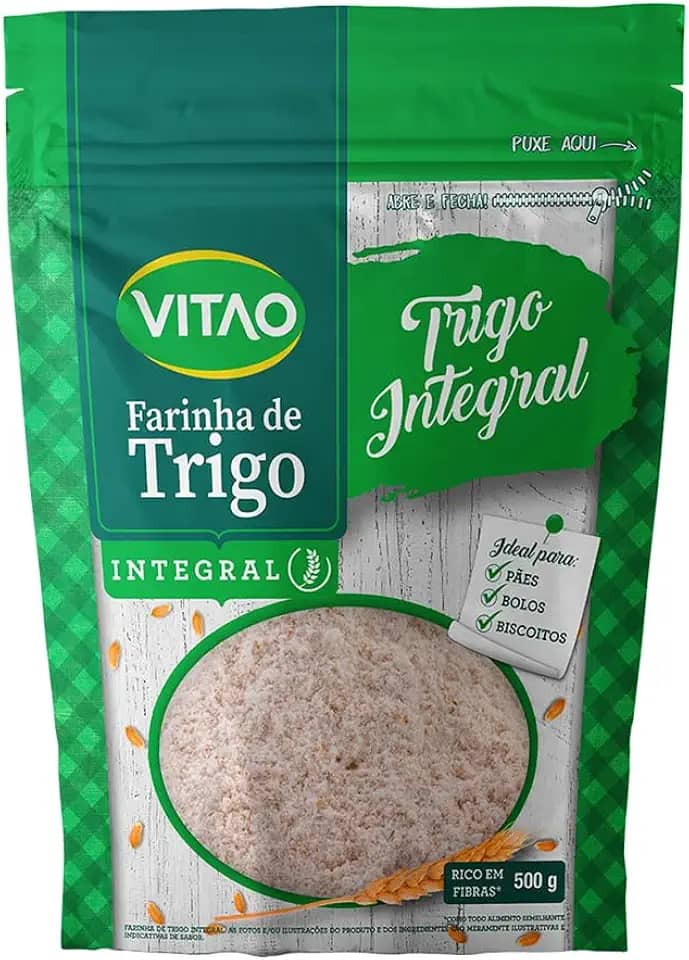 Farinha de Trigo Integral, Branco, Vitao, 500 g