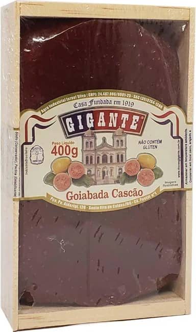 Doce Tradicional de Corte - Caixa de Madeira 400g | Sabor Autêntico de Minas Gerais! (Goiabada Cascão)