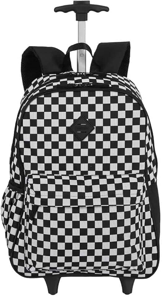 Mochila Sestini Com Rodinhas Externo Rolling Grande Xadrez