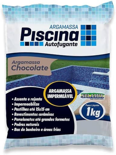 Argamassa Piscina Aut. Impermeável Cor Chocolate 1 kg