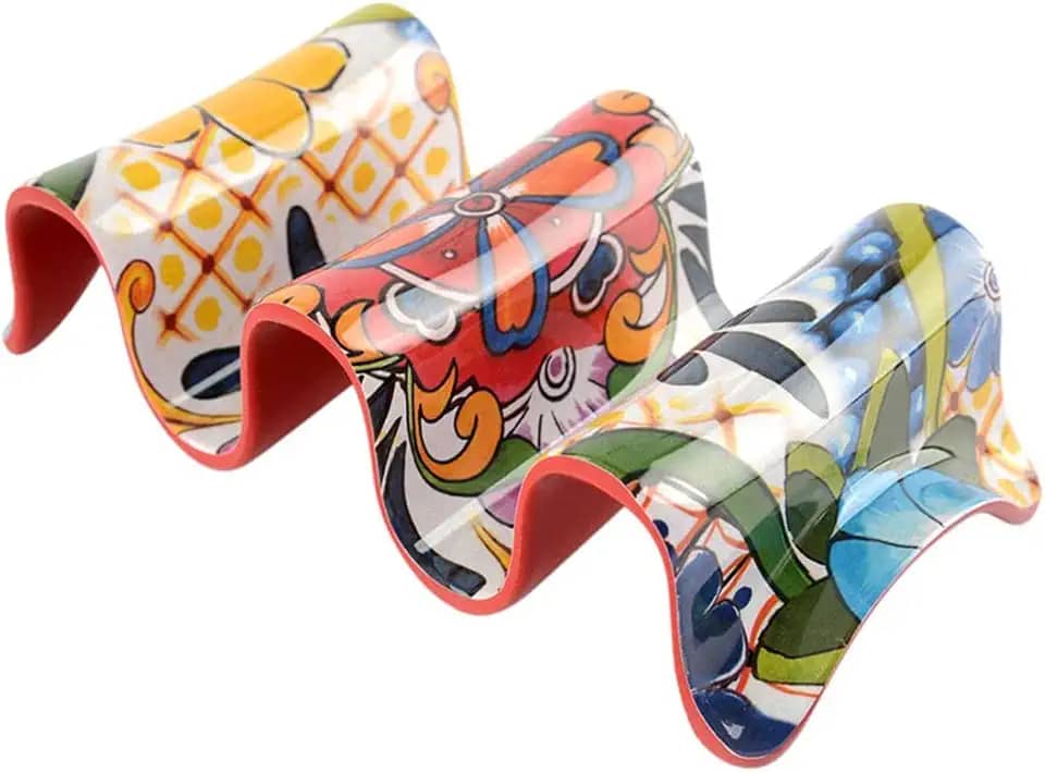 Prepara Suporte para vários tacos, vermelho, comporta 3 tacos