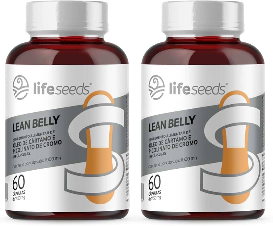 Óleo de Cártamo + Picolinato de Cromo - 2 Potes - 120 Cápsulas