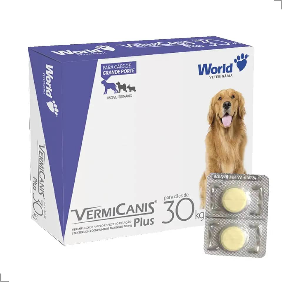 Vermifugo mastigavel para Cães de Grande porte 30-60kg cartela 02cp