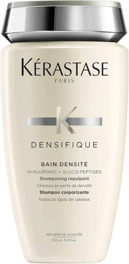 Kérastase Densifique Bain Densité Shampoo, Para Cabelos Finos e Ralos, Aporta Densidade e Volume, com Ácido Hialurônico e Ceramidas, 250ml