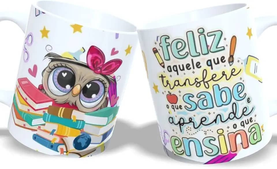Caneca Profissão Professor Professora | Cerâmica | Presente Dia dos Professores m14