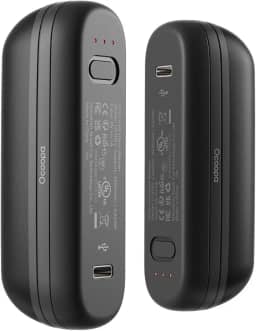 OCOOPA Aquecedores de Mãos Magnéticos 2 em 1 Recarregáveis, UT2s Mini Elétricos (2 Unid), USB-C, Reutilizáveis, Portáteis, Para Raynaud, Golfe, Natal, Presentes Tech p/Mulheres e Homens