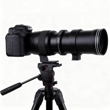 Andoer Lente teleobjetiva zoom manual 420-800 mm f/8.3 para Canon EOS Rebel SL2 SL1 T3 T3i T4i T5 T5i T6 T6i T6s T7 T7i 4000D 6D 7D 60D 70D 77D 80D 5D II/III/IV 550D 650D 650D D