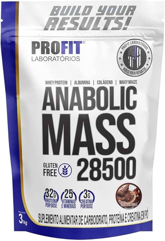 ProFit Anabolic Mass 28500 Refil Stand-Up - 3000G Creme De Avelã -