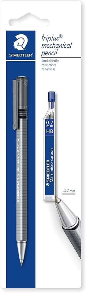 Lapiseira 0.7mm + Grafite HB, Staedtler, Triplus, 77427BK25D, Azul