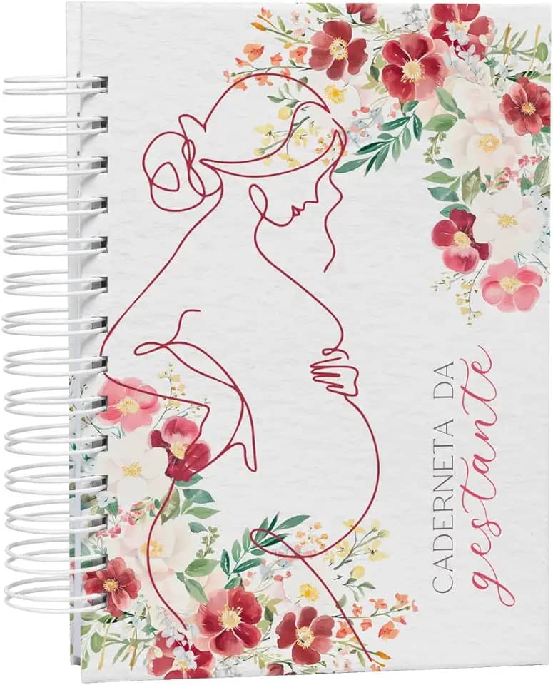Planner da Gestante – Completo para Registro da Gravidez, Capa Dura Holográfica, 220 páginas, Papel 90g, Tam. A5 (15x21cm)
