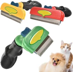 Rasqueadeira Para Cães e gatos Porte pequeno Médio grande De Pelo CURTO OU LONGO cachorro escova pet (Amarelo, M)