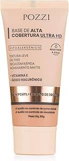 Base Líquida Matte Natural, Alta Cobertura, Resistente à Água, Longa Duração, Vegana, 30ml
