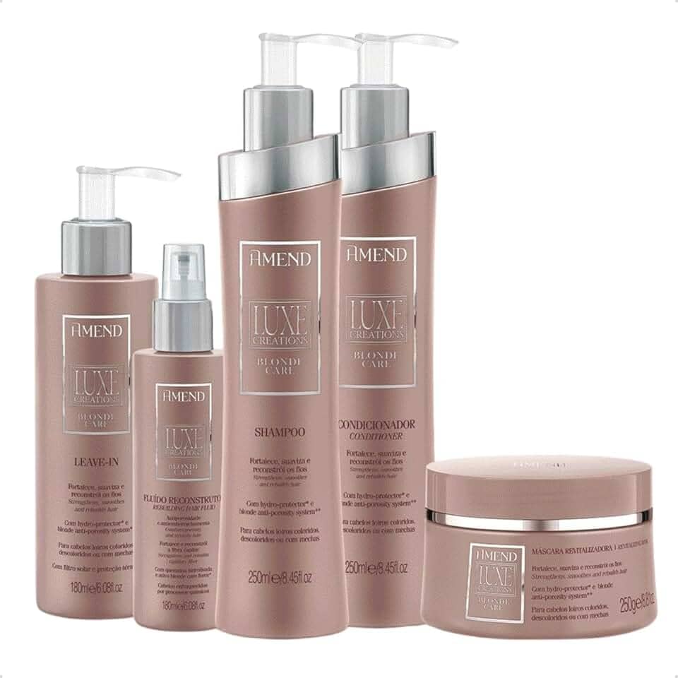 Kit Amend Loiros 5 Produtos Luxe Creations Blonde Care Cabelos Ressecados